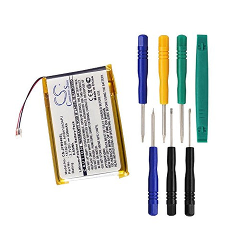Cameron Sino 230mAh Battery for Jabra PRO 9450, 9460, 9470 | Logitech BH970 Wireless Headset, 14192-00 with 7/pcs Toolskits