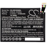 New 5100mAh Battery for DELL Venue 8 Pro 5855; P/N:0HH8J0,HH8J0,WXR8J