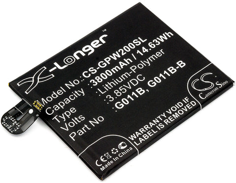 2700mAh / 10.40Wh Replacement battery for Google G011A,Pixel 2