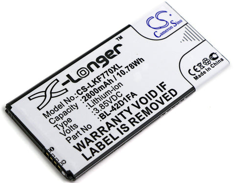 2200mAh / 8.47Wh Replacement battery for LG G4 Beat, G4 Mini, G4C
