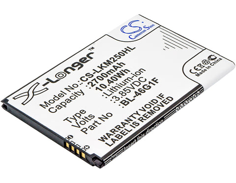 2200mAh / 8.47Wh Replacement battery for LG Grace, Harmony, K10 2017