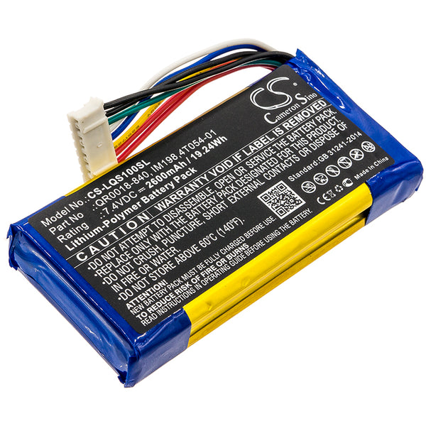Qolsys IQ Panel; P/N:4T054-01,IM198,QR0018-840 Battery