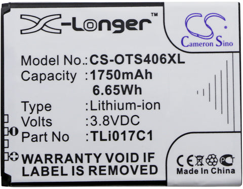 Battery for Alcatel One Touch Streak, OT-4060, OT-4060A