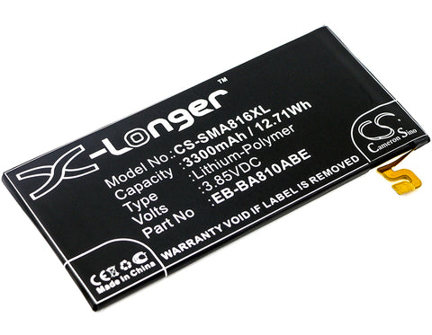 1900mAh / 7.22Wh Replacement battery for Samsung Galaxy S5 Dx, Galaxy S5 Mini, SM-G800F
