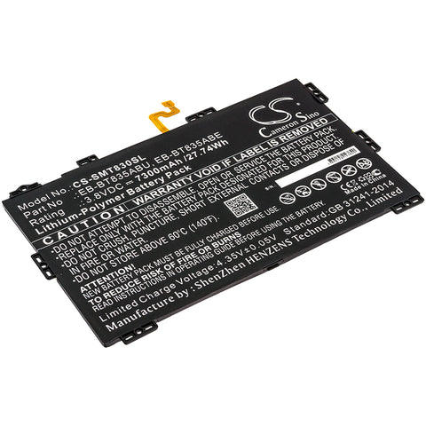 Samsung Galaxy Tab S4 10.5 2018,Galaxy Tab S4 10.5 2018 TD-LTE,Galaxy Tab S4 10.5 LTE,SM-T830,SM-T835; P/N:EB-BT835ABE,EB-BT835ABU,GH43-04830A Battery