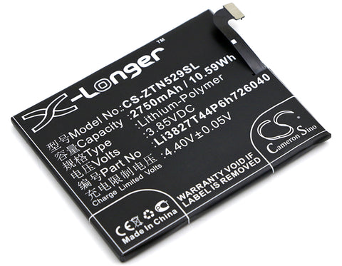 3950mAh / 15.21Wh Replacement battery for ZTE Blade Max 3, Blade Max 3 LTE-A, Max Blue 4G
