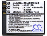 Battery for ACTIVEON CX,  CX HD,  CX Gold
