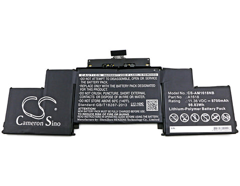 8700mAh Battery for Apple MacBook Pro 15"  (2015)
