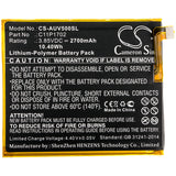 New 2700mAh Battery for Asus A009,V500KL,ZenFone V Live,ZenFone V Live LTE; P/N:C11P1702