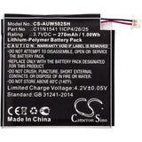 New 270mAh Battery for Asus WI502QF,ZenWatch 2; P/N:0B200-01760100,C11N1541 1ICP4/26/25