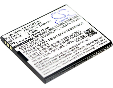 2450mAh / 9.31Wh Replacement battery for BLU S0110,Studio One