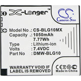 New 1050mAh Battery for Leica D-Lux Type 109; P/N:BP-DC15