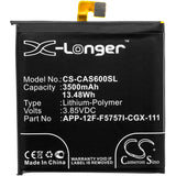 New 3500mAh Battery for CATERPILLAR S60; P/N:APP-12F-F5757I-CGX-111