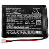 New 1600mAh Battery for Deviser DS2000; P/N:B201J001