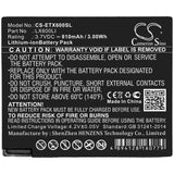 New Replacement 810mAh Battery for Eartec HUB,Hub Systems,UltraLITE; P/N:LX600LI
