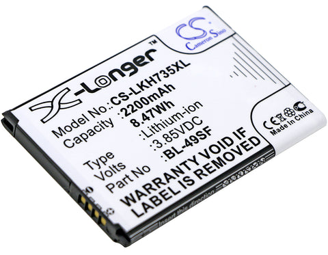 4500mAh / 17.33Wh Replacement battery for LG Fiesta, Fiesta LTE, K10 Power