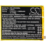 New 2900mAh Battery for Lenovo K350t,K5,K5 Dual SIM; P/N:LB003