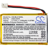 New 1100mAh Battery for Minelab CTX3030WM-10; P/N:0303-0036