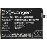 New Replacement 4950mAh Battery for Poco M2007J20CG,X3 NFC; P/N:BN57