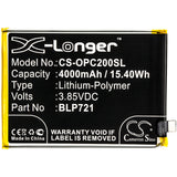 New 4000mAh Battery for OPPO R1941,Realme C2,Realme C2s,RMX1941,RMX1945; P/N:BLP721