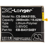New 3900mAh Battery for Samsung Galaxy A51 2019,SM-A515F/DSM,SM-A515F/DSN,SM-A515F/DST,SM-A515F/N,SM-A515G,SM-A515U,SM-A516; P/N:EB-BA515ABE,EB-BA515ABY