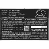 New Replacement 8800mAh Battery for Samsung SM-T540,SM-T545,SM-T547,Tab Active Pro,Tab Active Pro 10.1; P/N:EB-BT545ABY